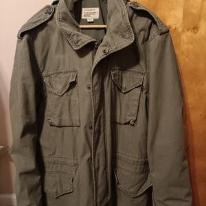 Men's Olive Green Military Jacket